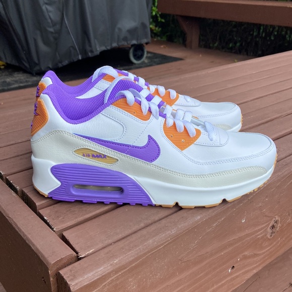 Nike Air Max 90 White Action Grape Women’s Size 8.5 Sneakers - Picture 9 of 13